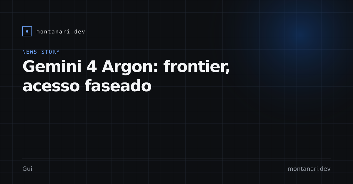 Capa do conteúdo: Gemini 4 Argon: frontier com rollout cyber-first