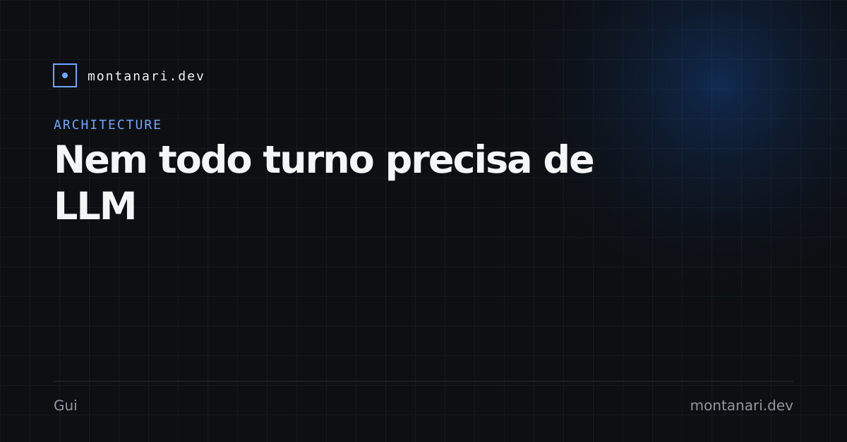 Bifurcação entre turno determinístico (clique em opção) e turno de modelo (texto livre) com roteador fail-closed e turno pendente se o LLM cair